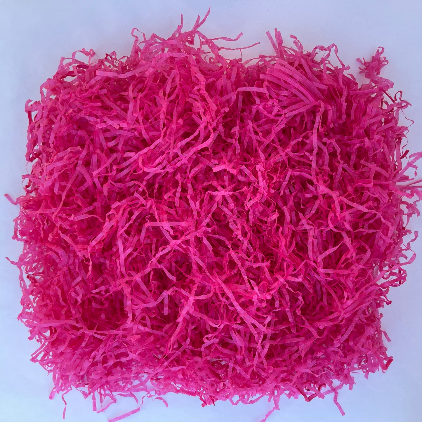 Hot Pink shredded paper filler 25g eco friendly recycled packaging fill