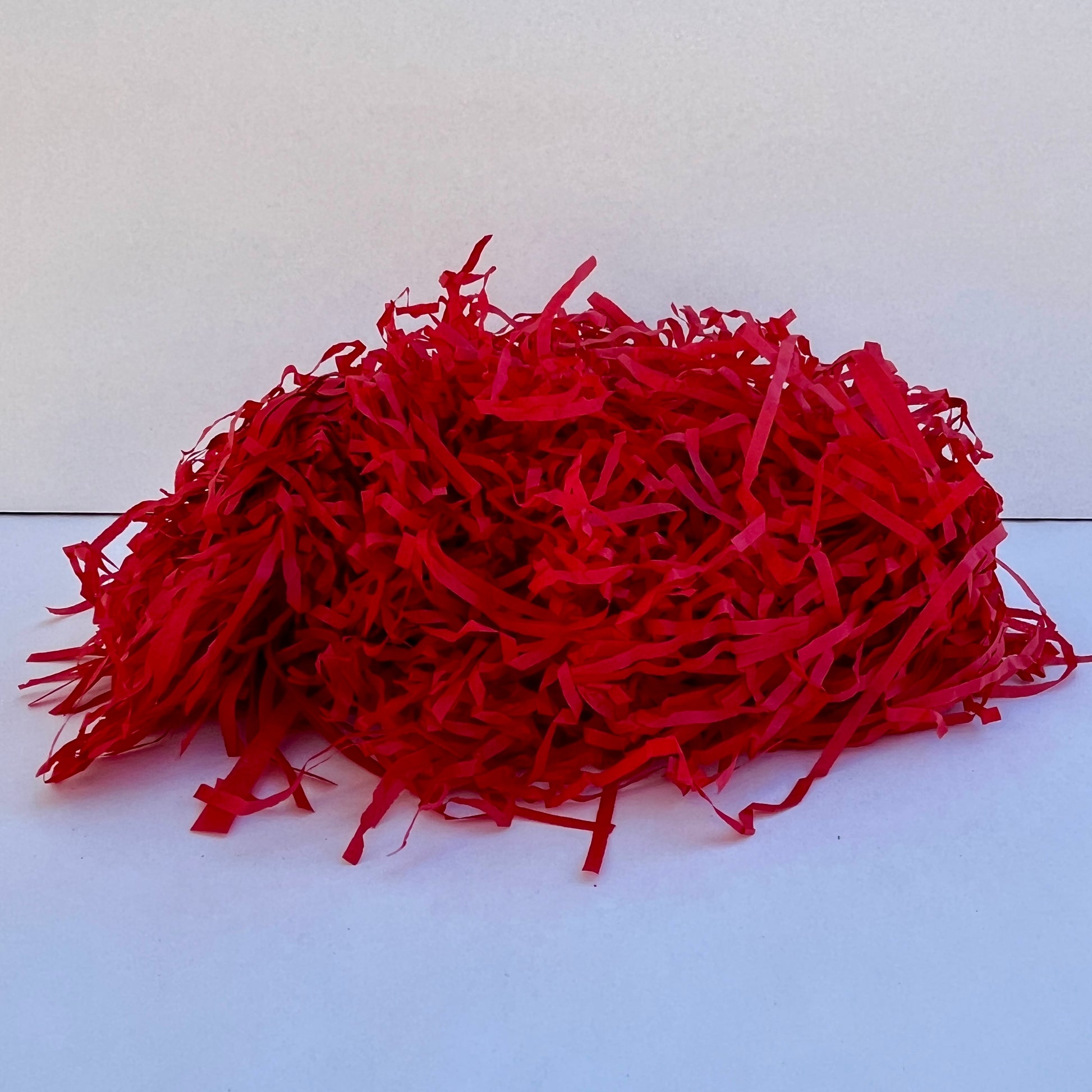 Red paper shred hamper filler eco friendly packaging material