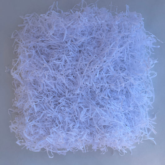 White shredded paper filler 25g eco friendly recycled packaging fill