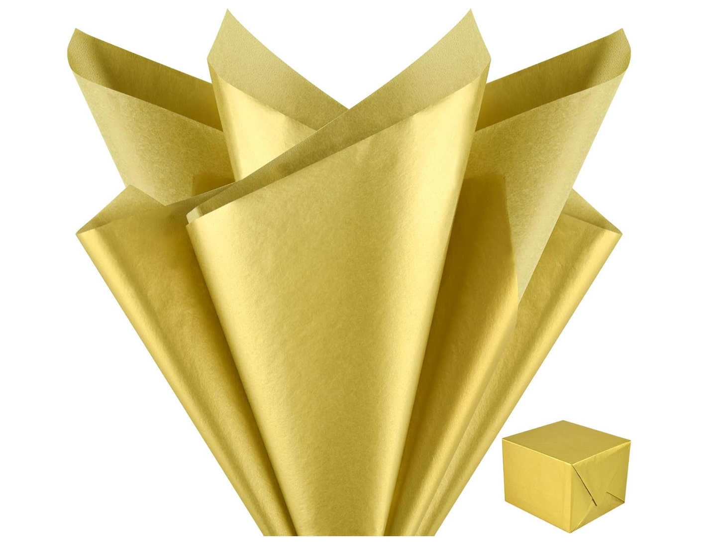Tissue Paper Metallic Gold Shiny Print Eco Friendly, 100% Recycled & Recyclable, Luxury  Printed Tissue Paper