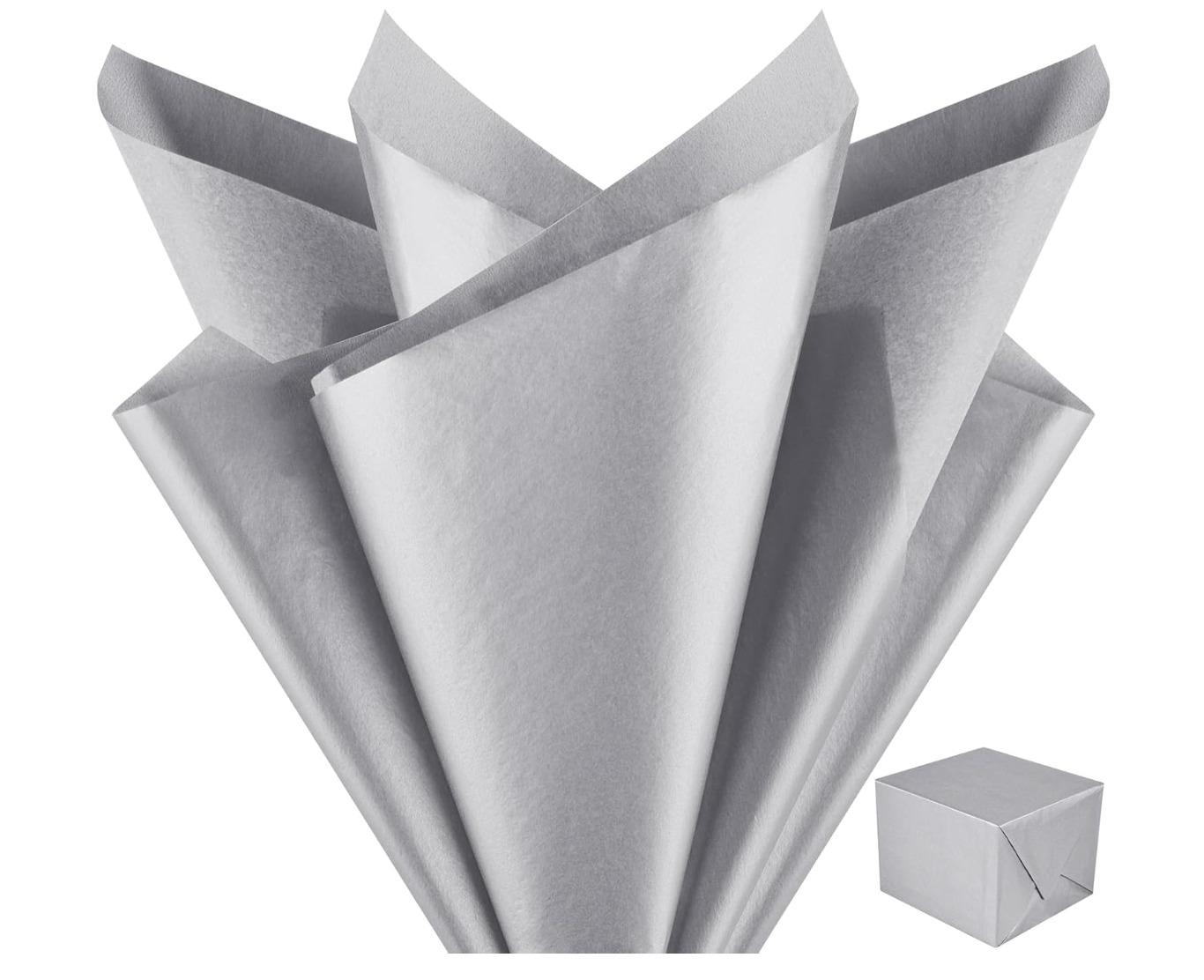 Tissue Paper Metallic Silver Shiny Print Eco Friendly, 100% Recycled & Recyclable, Luxury  Printed Tissue Paper