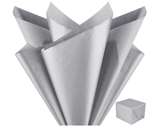 Tissue Paper Metallic Silver Shiny Print Eco Friendly, 100% Recycled & Recyclable, Luxury  Printed Tissue Paper