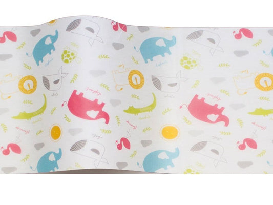 Tissue Paper Baby Safari Park Luxury Thick 18GSM Sheets Eco Friendly Full Size 75cm x 50cm 1-10 Sheets Folded (Copy)