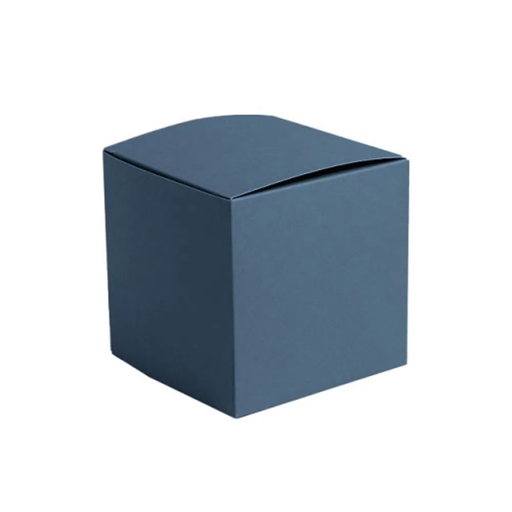 Balsam Grey Kraft Coloured Flat Pack Gift Candle Boxes 10x10x10 cm, Advent Calendar, Recycled and recyclable.
