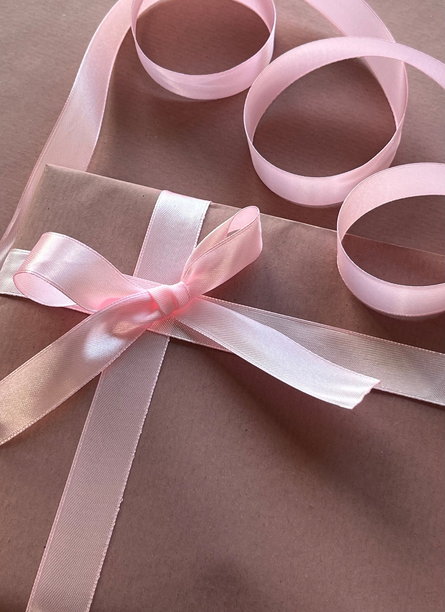 Baby Pink, Baby Blue, Black, Red or Green Satin Ribbon 7.5 or 15 Metres Long 2cm Wide.