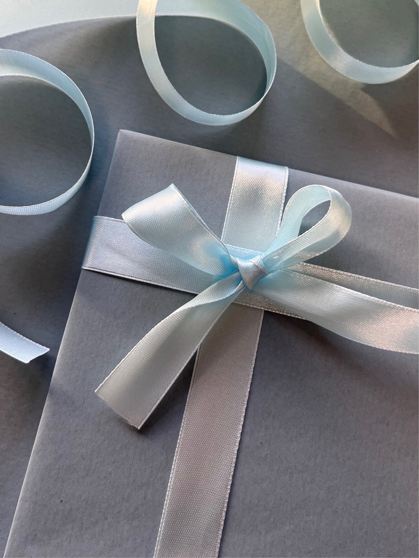 Baby Pink, Baby Blue, Black, Red or Green Satin Ribbon 7.5 or 15 Metres Long 2cm Wide.