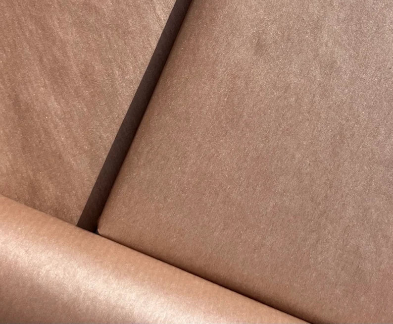 Metallic Rose Gold Eco Friendly Wrapping Paper 100% Recycled & Recyclable, Kraft Wrapping Paper, Birthday, Christmas Gift Wrap