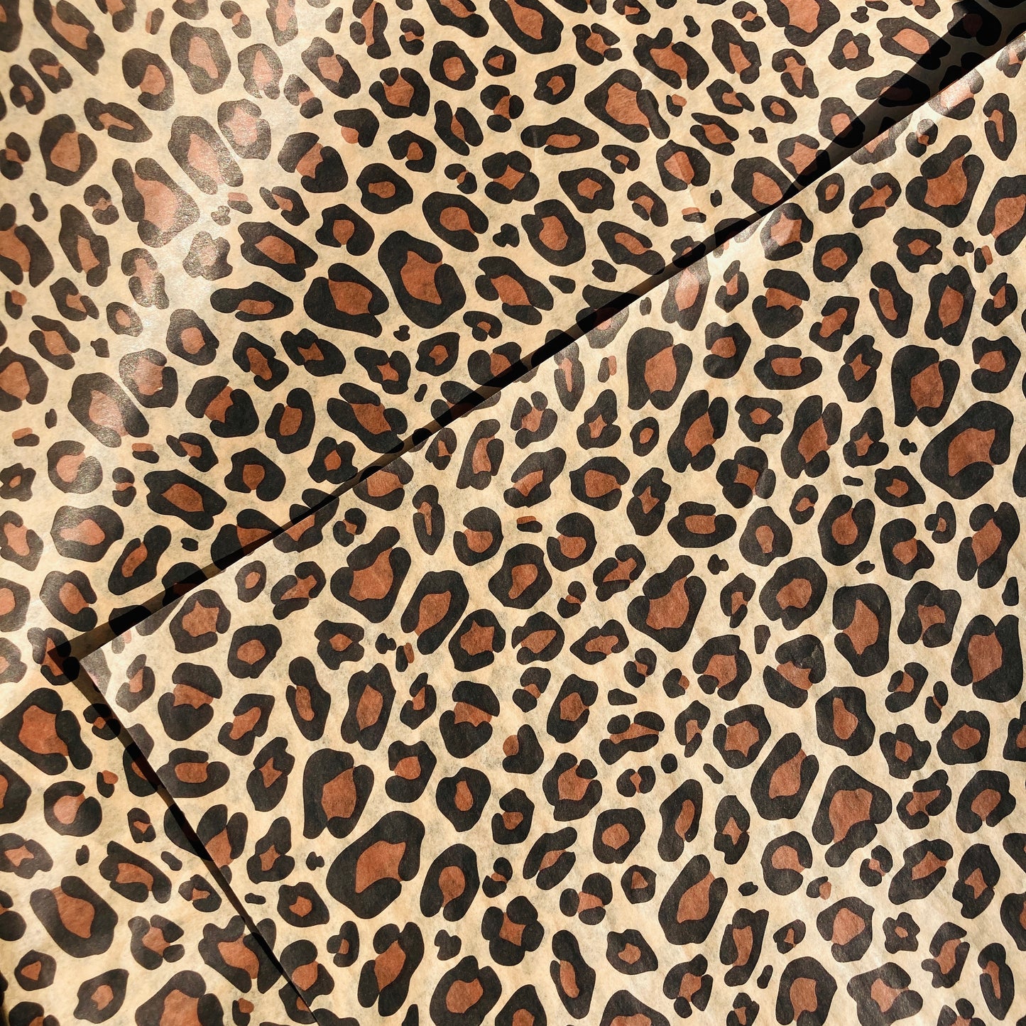 Tissue Paper Leopard Print Luxury Thick 18GSM Sheets Eco Friendly Full Size 75cm x 50cm 1-10 Sheets Folded