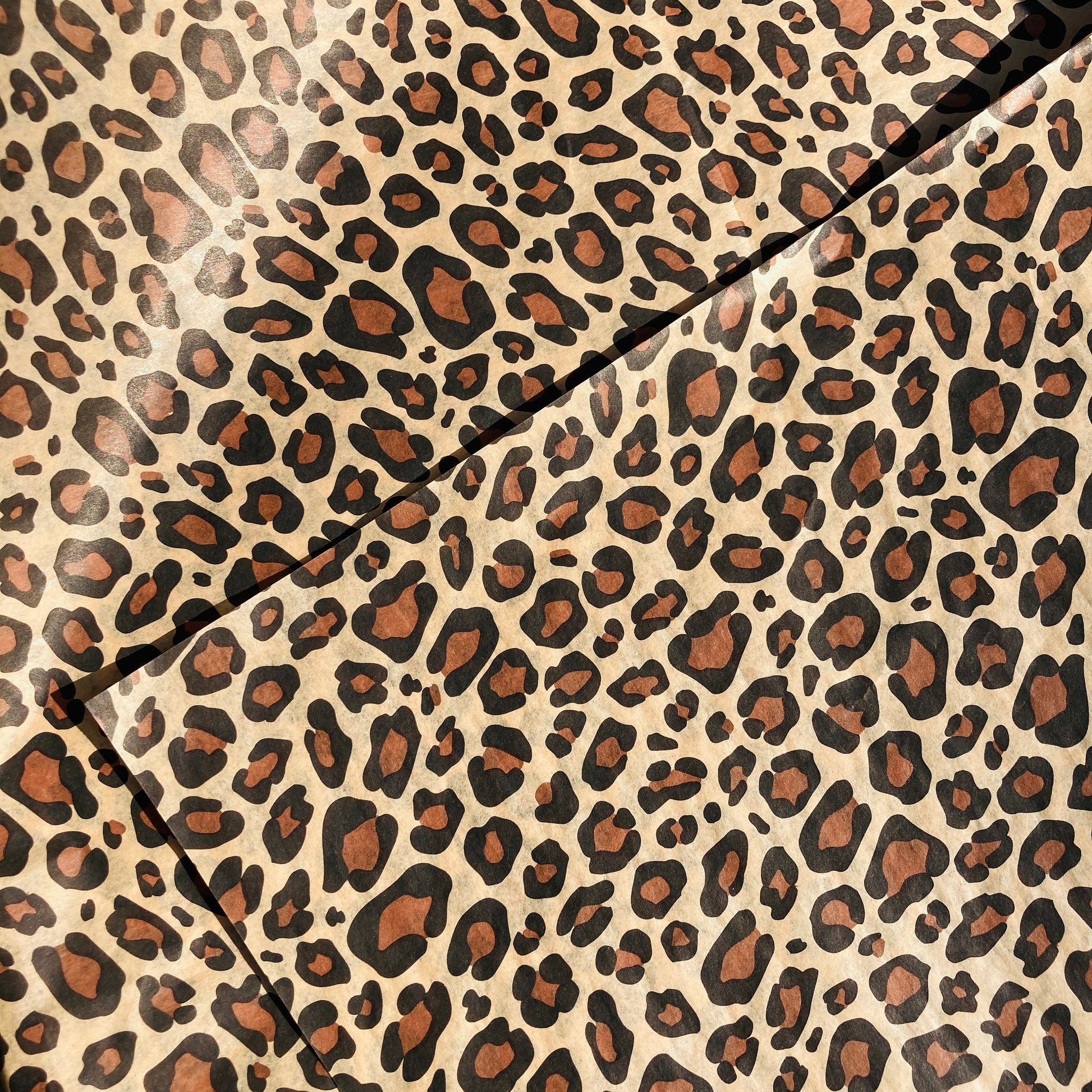 Tissue Paper Leopard Print Luxury Thick 18GSM Sheets Eco Friendly Full Size 75cm x 50cm 1-10 Sheets Folded