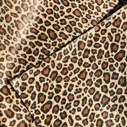 Tissue Paper Leopard Print Luxury Thick 18GSM Sheets Eco Friendly Full Size 75cm x 50cm 1-10 Sheets Folded