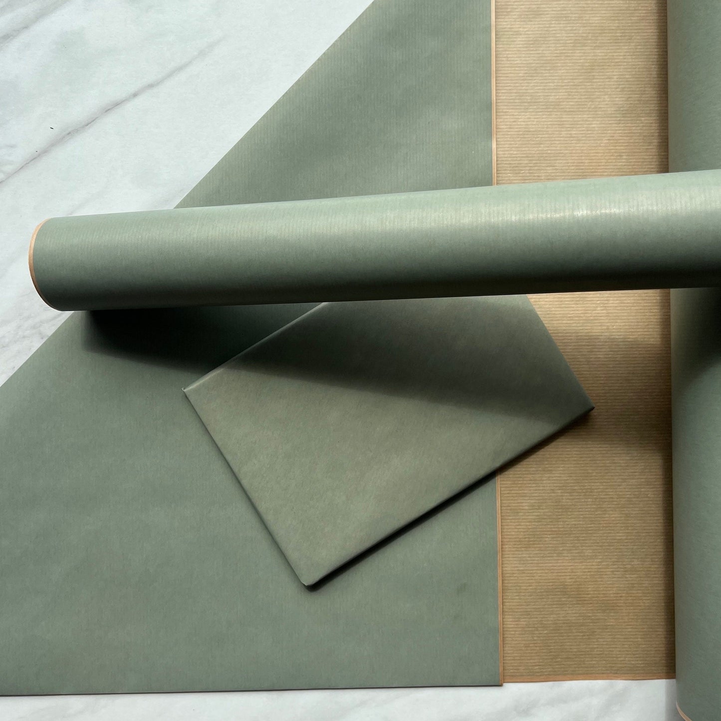 Wrapping Paper Grey Lined 50CM Wide Eco Friendly, 100% Recycled Kraft | Recyclable, Sustainable, Plastic Free Gift Wrap