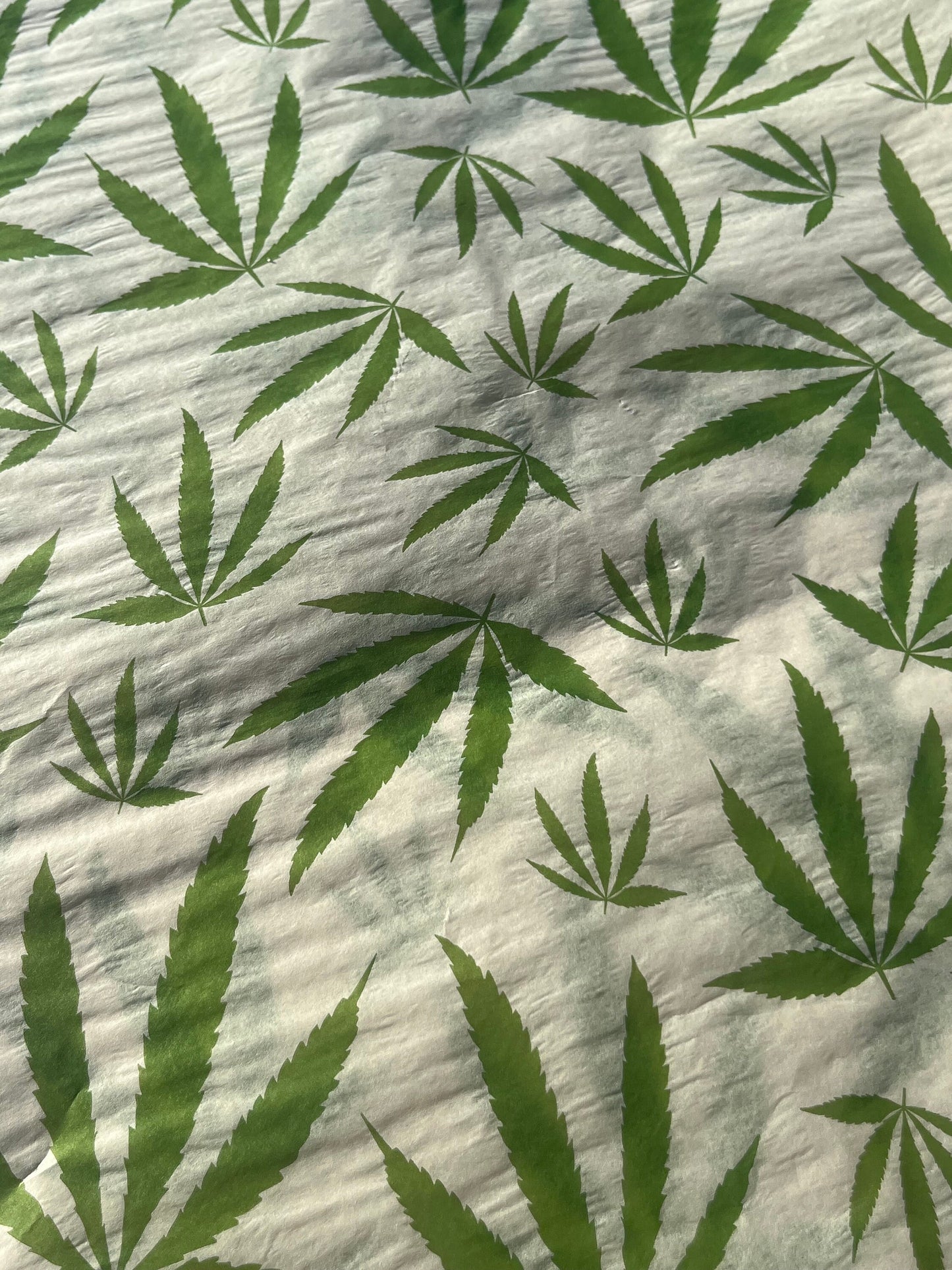 Tissue Paper Cannabis Leaf Luxury Thick 18GSM Sheets Eco Friendly Full Size 75cm x 50cm 1-10 Sheets Folded