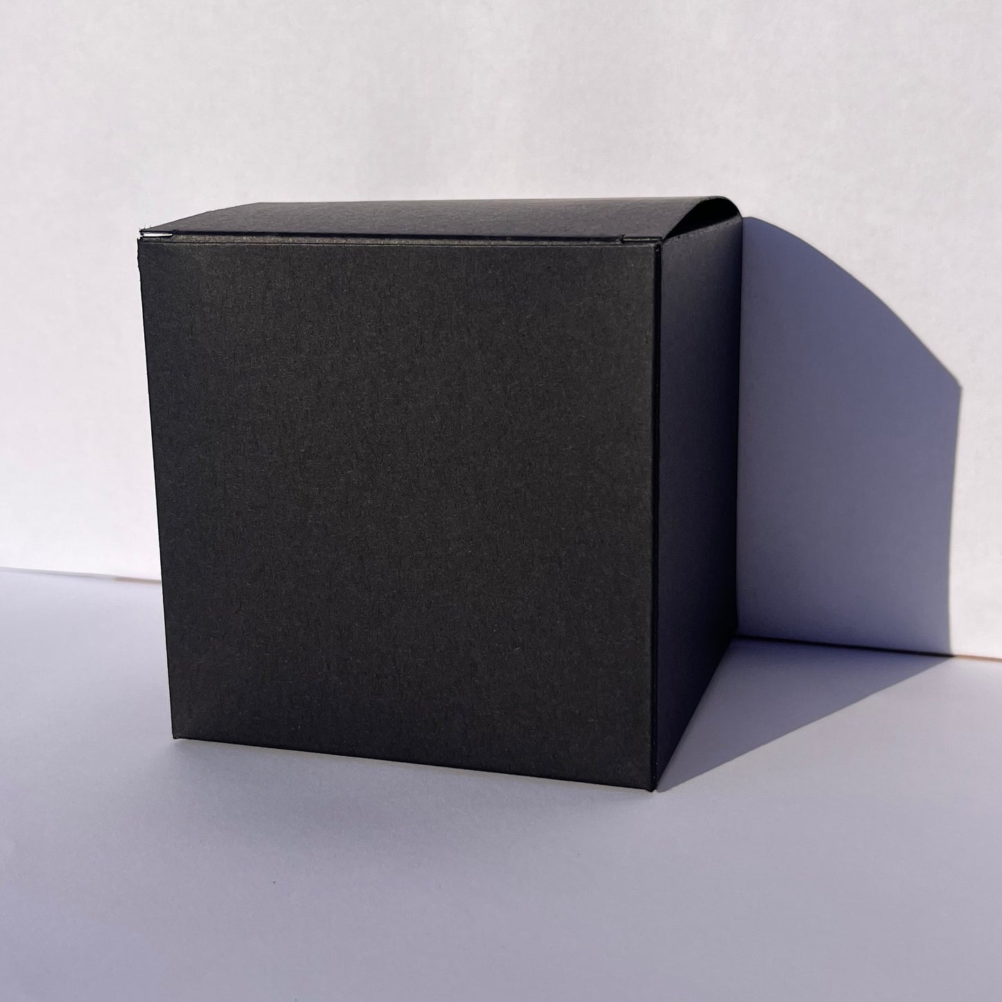 Black Matt Kraft Coloured Flat Pack Gift Candle Boxes 10x10x10 cm, Advent Calendar, Recycled and recyclable.