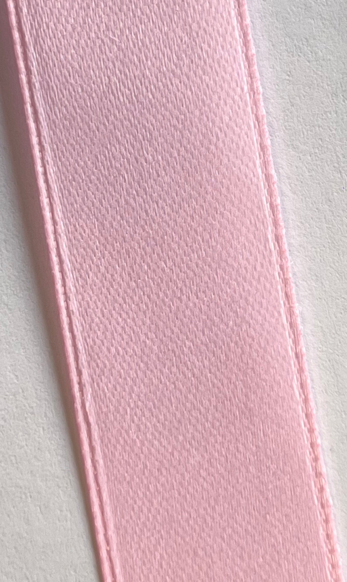 Baby Pink, Baby Blue, Black, Red or Green Satin Ribbon Roll 15 Metres Long 2 Centimetres Wide.