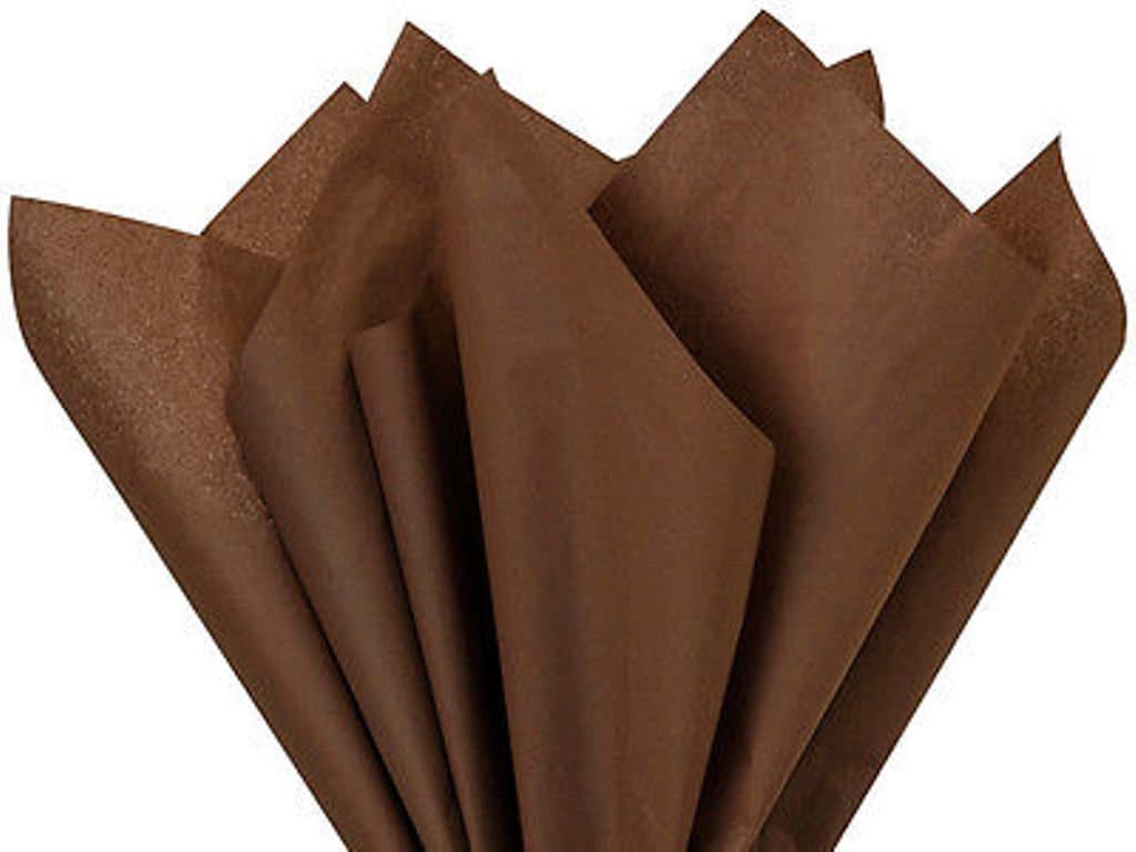 Chocolate Brown 5 or 10 Pack Luxury Tissue Paper Sheets Thick 18GSM, Eco-Friendly, Size 75cmx50cm, folded