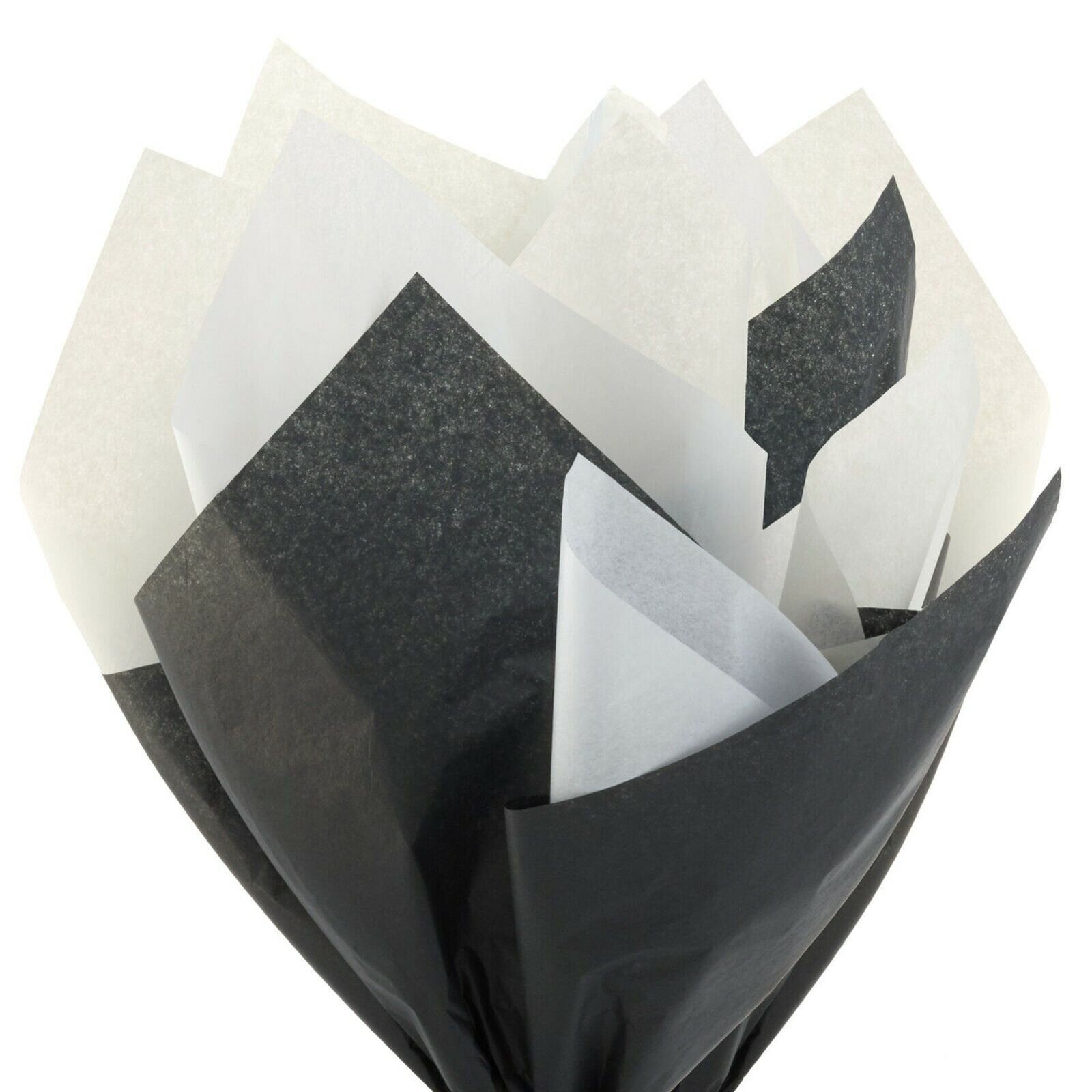 Tissue Paper 5 Black & 5 White Luxury Thick 18GSM Sheets Eco Friendly Full Size 75cm x 50cm 5 or 10 Sheets Each Folded