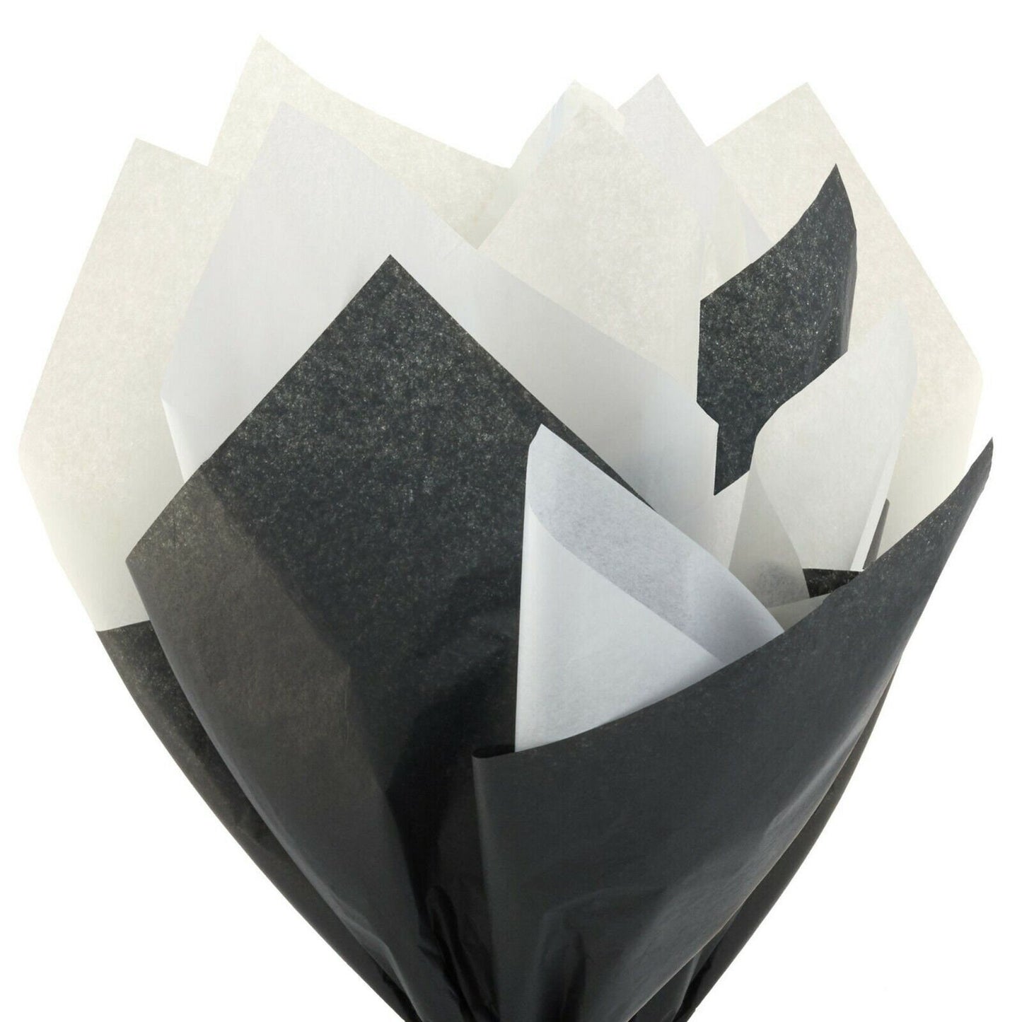 Tissue Paper 5 Black & 5 White Luxury Thick 18GSM Sheets Eco Friendly Full Size 75cm x 50cm 5 or 10 Sheets Each Folded
