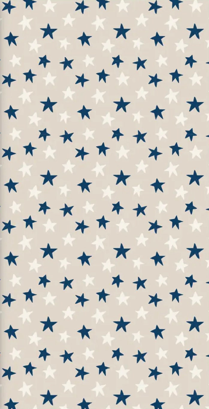 Penny Kennedy Linen Astros Blue White Star Tissue Wrapping Paper Boys 4 sheets 50 x 70 cm