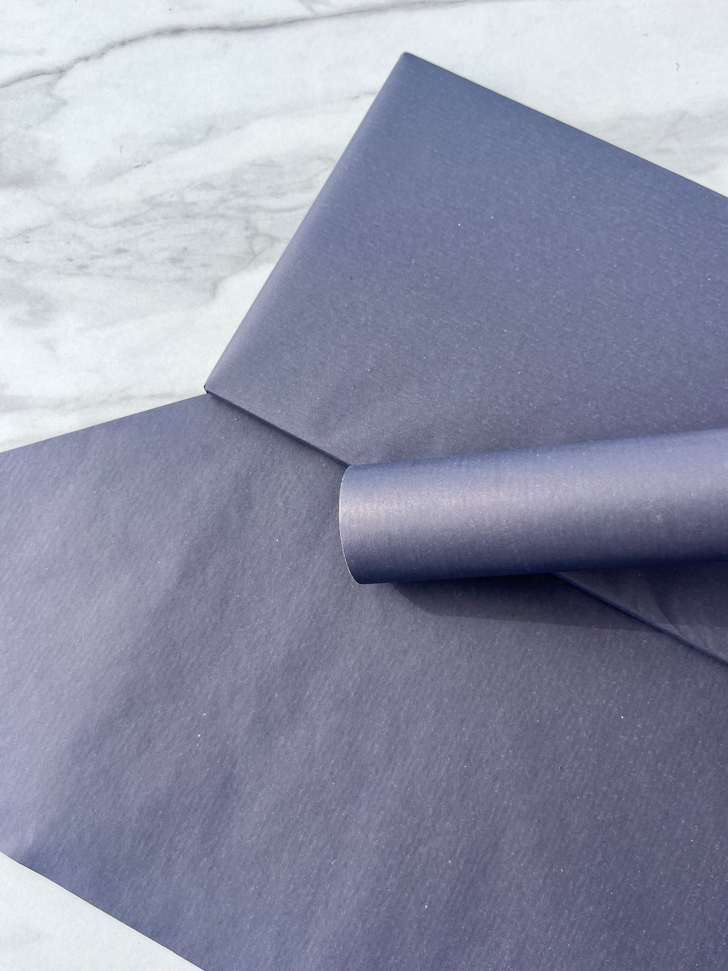 Wrapping Paper Navy Blue 50CM Wide Eco Friendly, 100% Recycled Kraft | Recyclable, Sustainable, Plastic Free Gift Wrap