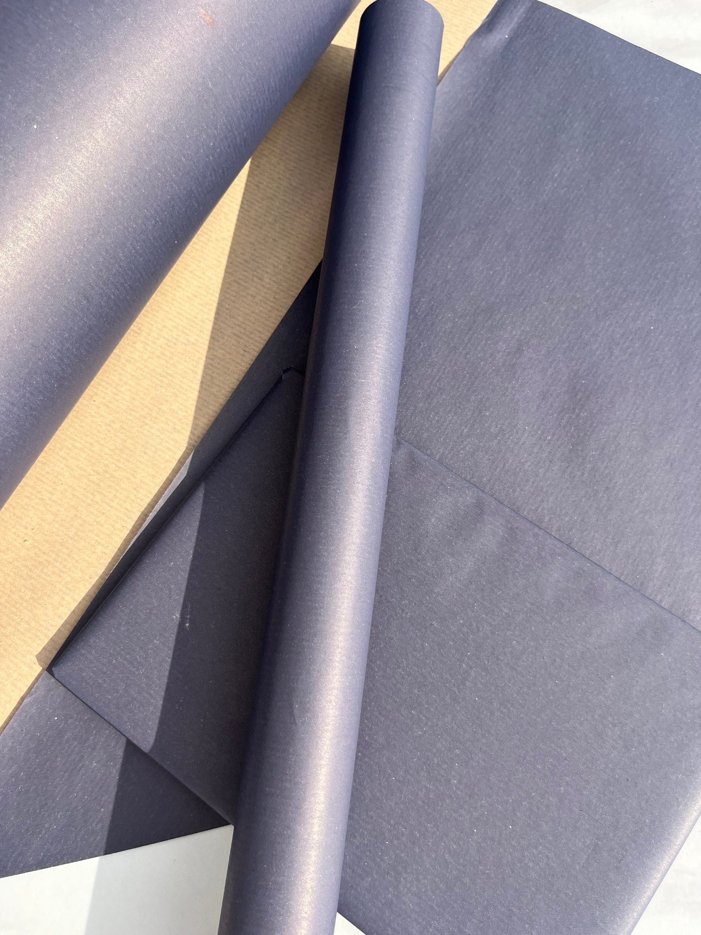 Wrapping Paper Navy Blue 50CM Wide Eco Friendly, 100% Recycled Kraft | Recyclable, Sustainable, Plastic Free Gift Wrap