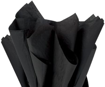 Tissue Paper 5 Black & 5 White Luxury Thick 18GSM Sheets Eco Friendly Full Size 75cm x 50cm 5 or 10 Sheets Each Folded