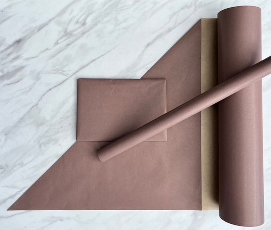 Wrapping Paper Brown Brick 50CM Wide Eco Friendly, 100% Recycled Kraft | Recyclable, Sustainable, Plastic Free Gift Wrap