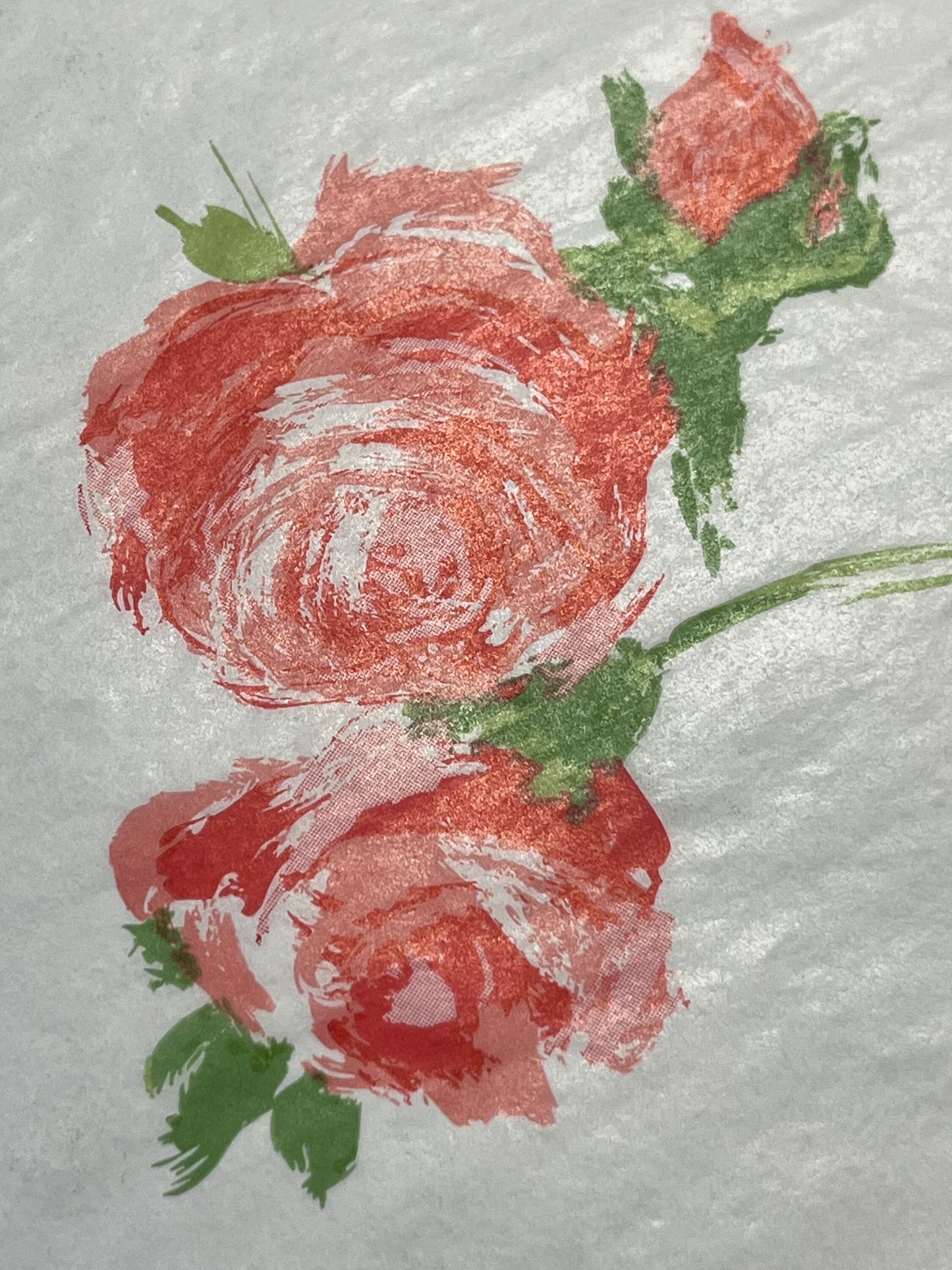 Tissue Paper Pink Red Rose Print Luxury Thick 18GSM Sheets Eco Friendly Full Size 75cm x 50cm 1-10 Sheets Folded