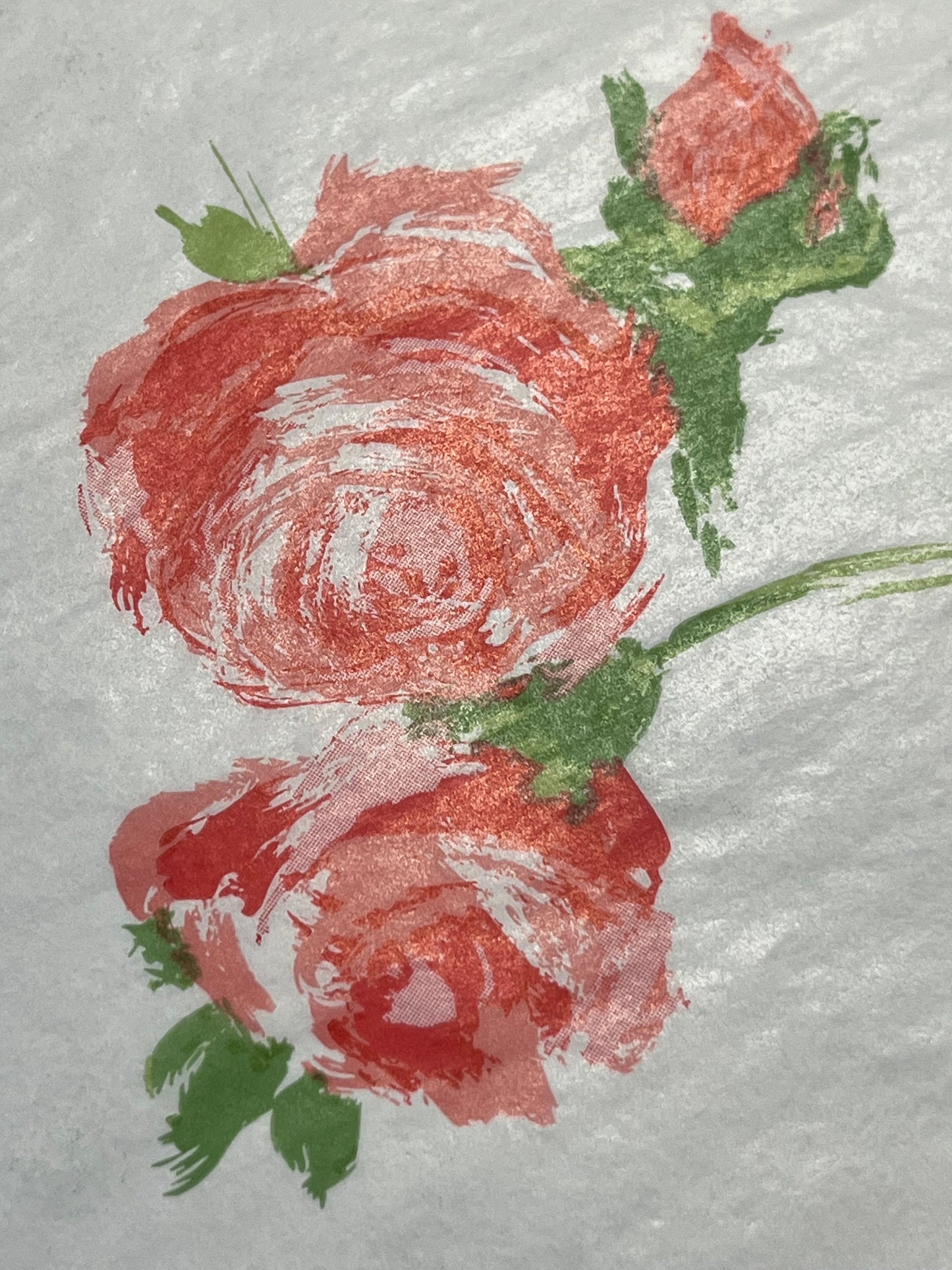Tissue Paper Pink Red Rose Print Luxury Thick 18GSM Sheets Eco Friendly Full Size 75cm x 50cm 1-10 Sheets Folded