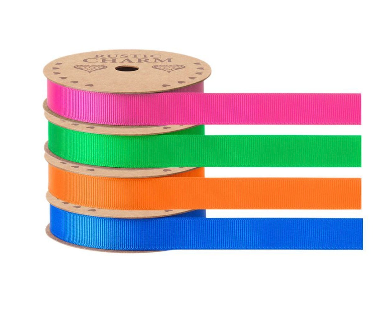 Viva La Vida Tango Orange Grosgrain Ribbon 15mm width, Matching Hat Boxes and Wrapping Paper, Birthday Bows Decoration