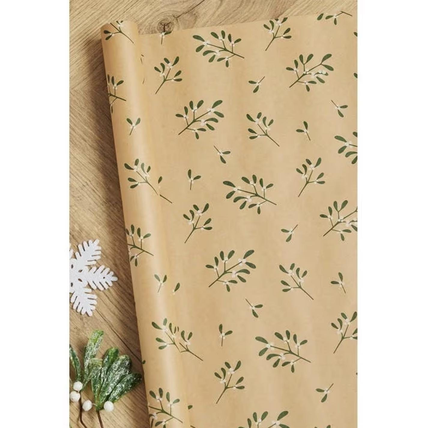 5 Metres Luxury Christmas Eco Friendly Kraft Gift Wrapping Paper, 100% Recycled & Recyclable Delivered In Eco Friendly Packaging.