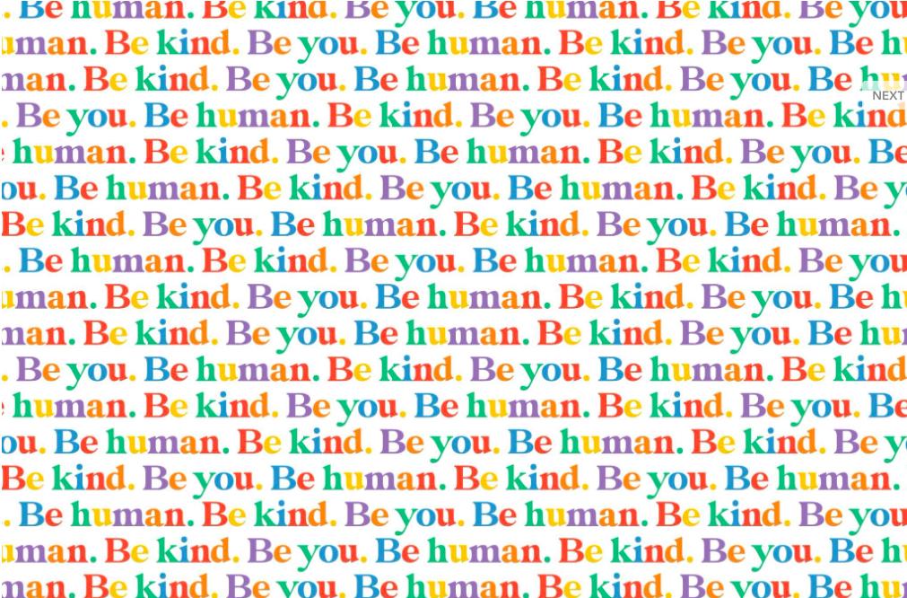 Tissue Paper Be Human Be Kind Print Luxury Thick 18GSM Sheets Eco Friendly Full Size 75cm x 50cm 1-10 Sheets Folded