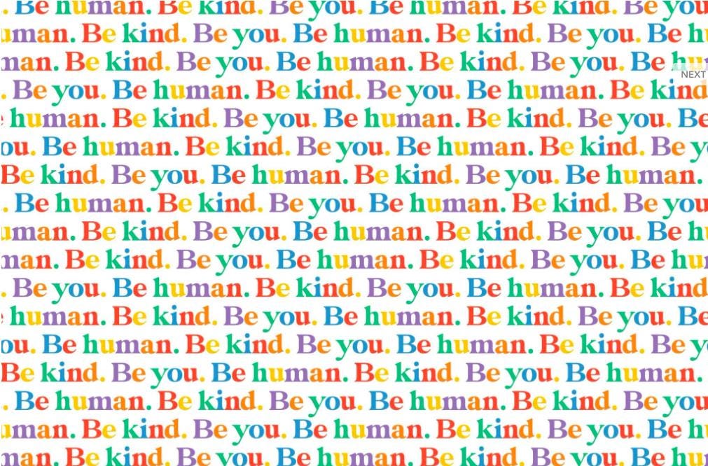 Tissue Paper Be Human Be Kind Print Luxury Thick 18GSM Sheets Eco Friendly Full Size 75cm x 50cm 1-10 Sheets Folded