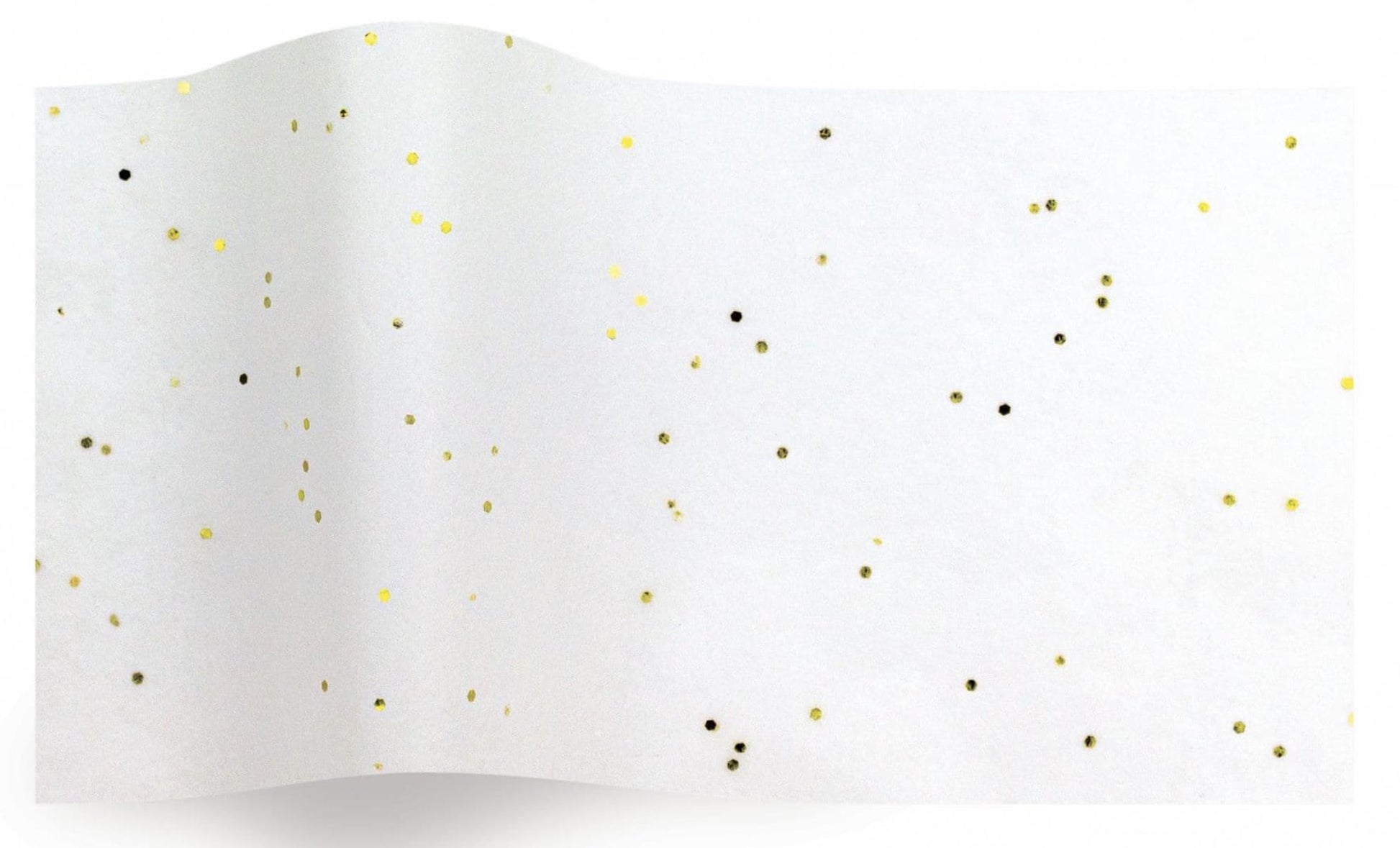 Tissue Paper Gold Shiny Gemstones On white Print Eco Friendly, 100% Recycled & Recyclable, Luxury Printed Tissue Paper