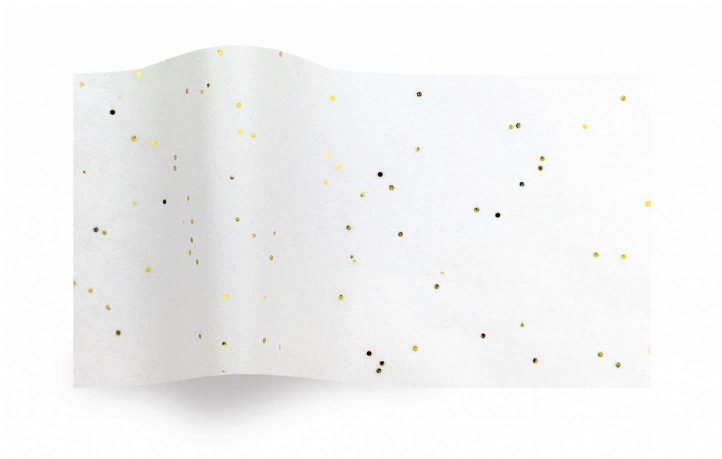 Tissue Paper Gold Shiny Gemstones On white Print Eco Friendly, 100% Recycled & Recyclable, Luxury Printed Tissue Paper