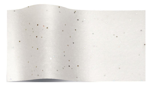 Tissue Paper White Diamond Shiny Gemstones Print Eco Friendly, 100% Recycled & Recyclable, Luxury Printed Tissue Paper
