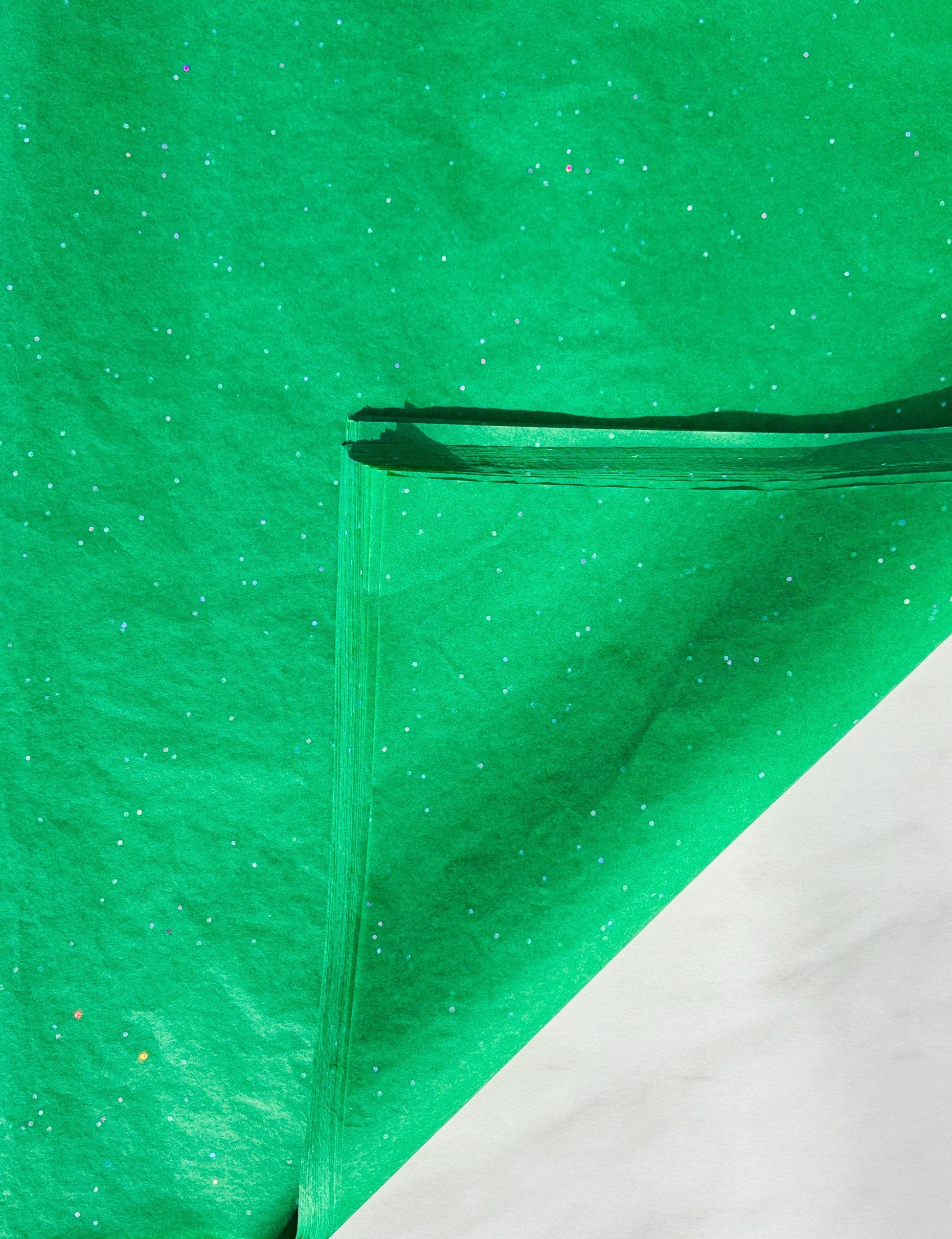 Tissue Paper Green Gemstone Shiny Print Eco Friendly, 100% Recycled & Recyclable, Luxury  Printed Tissue Paper