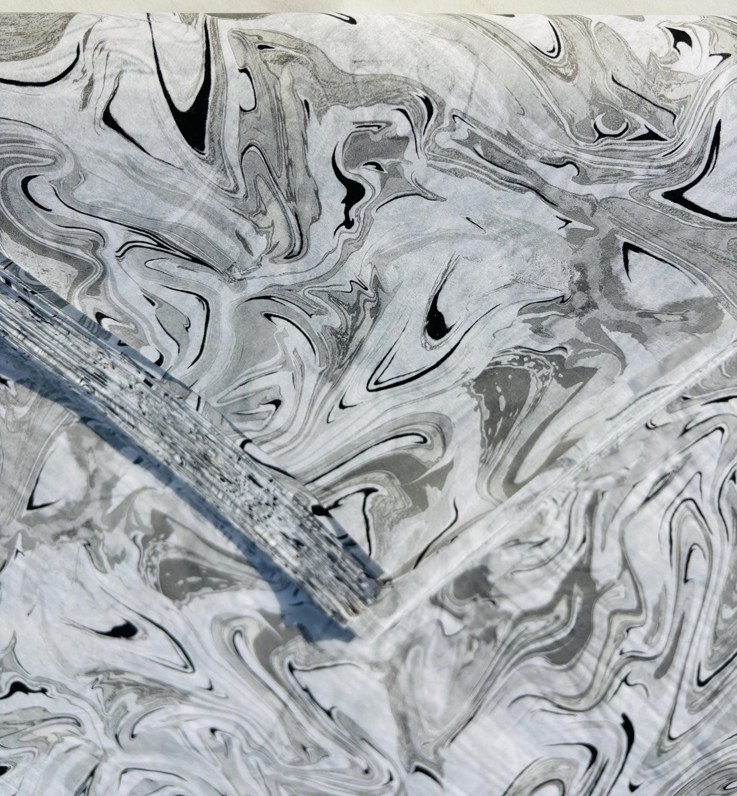 Tissue Paper Black And White Marble Print Luxury Thick 18GSM Sheets Eco Friendly Full Size 75cm x 50cm 1-10 Sheets Folded