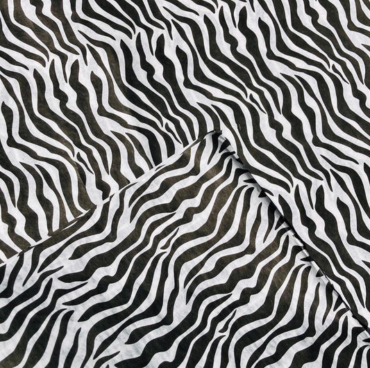 Tissue Paper Zebra Print Luxury Thick 18GSM Sheets Eco Friendly Full Size 75cm x 50cm 1-10 Sheets Folded