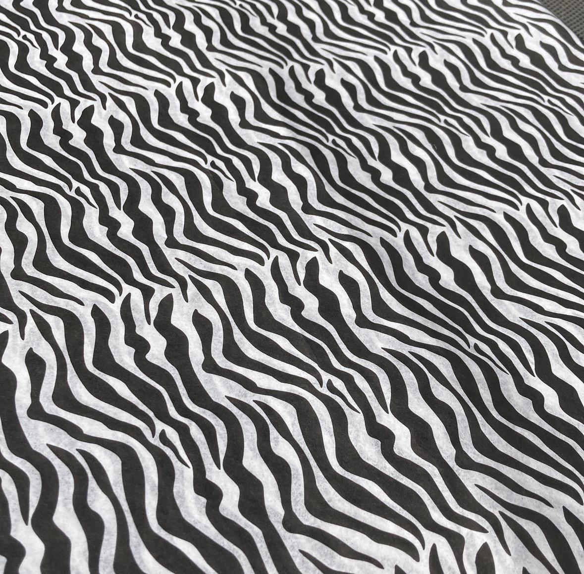 Tissue Paper Zebra Print Luxury Thick 18GSM Sheets Eco Friendly Full Size 75cm x 50cm 1-10 Sheets Folded