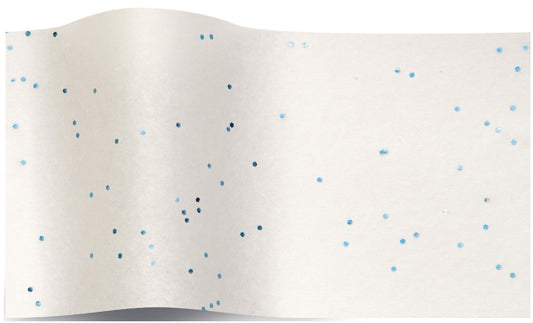 Tissue Paper Blue Topaz Gemstones On White Print Eco Friendly, 100% Recycled & Recyclable, Luxury  Printed Tissue Paper