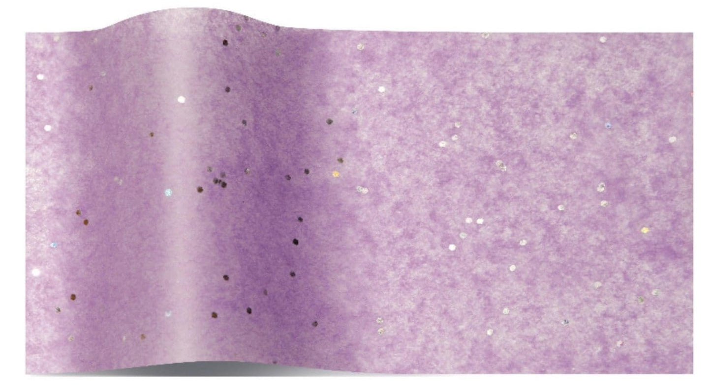 Tissue Paper Lilac Purple Amethyst Shiny Gemstones Print Eco Friendly, 100% Recycled & Recyclable, Luxury Printed Tissue Paper