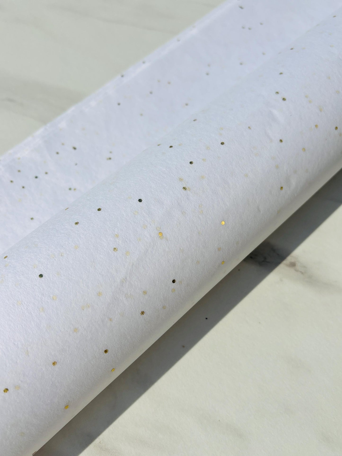 Tissue Paper Gold Shiny Gemstones On white Print Eco Friendly, 100% Recycled & Recyclable, Luxury Printed Tissue Paper