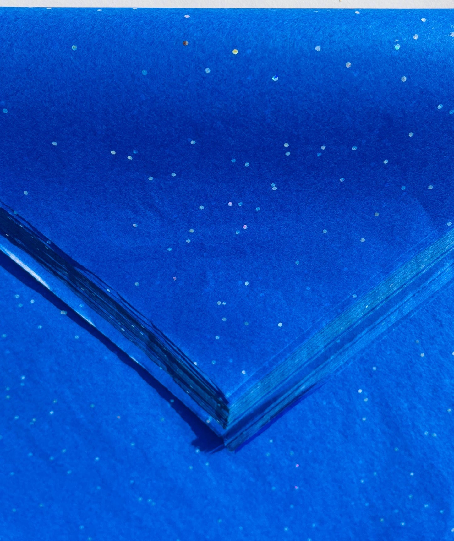 Tissue Paper Blue Sapphire Shiny Gemstones Print Eco Friendly, 100% Recycled & Recyclable, Luxury Printed Tissue Paper