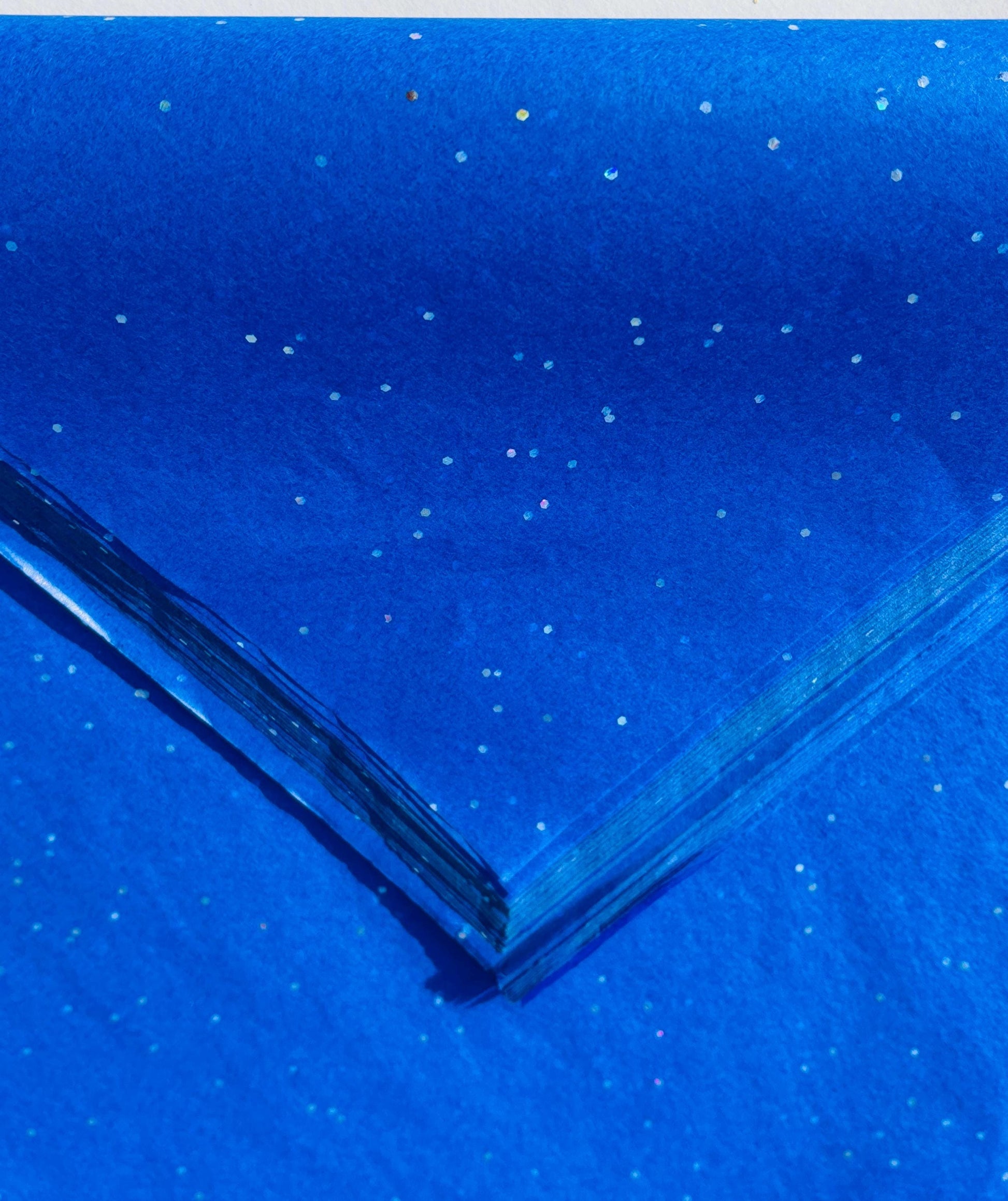 Tissue Paper Blue Sapphire Shiny Gemstones Print Eco Friendly, 100% Recycled & Recyclable, Luxury Printed Tissue Paper
