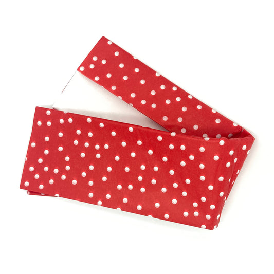 White Polka Dot On Red Tissue Paper Sheets-Perfect for Birthdays-Mother's Day-Easter-New Born Gift Wrap-Luxury Tissue Paper Sheets.