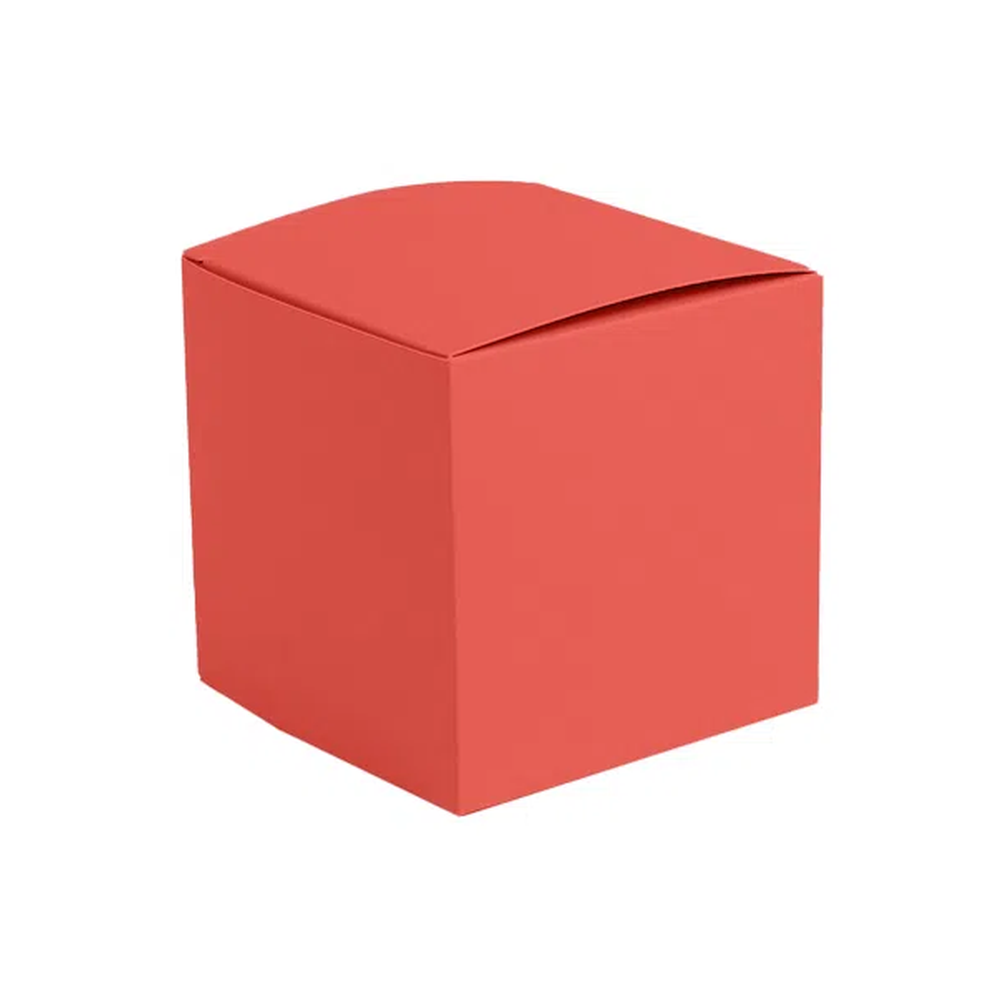 Bright Red kraft gift box, 10cm x 10cm x 10cm