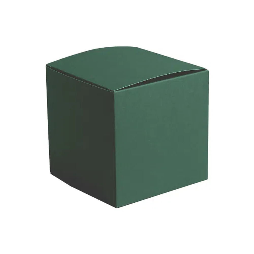 Forest Green kraft gift box, 10cm x 10cm x 10cm