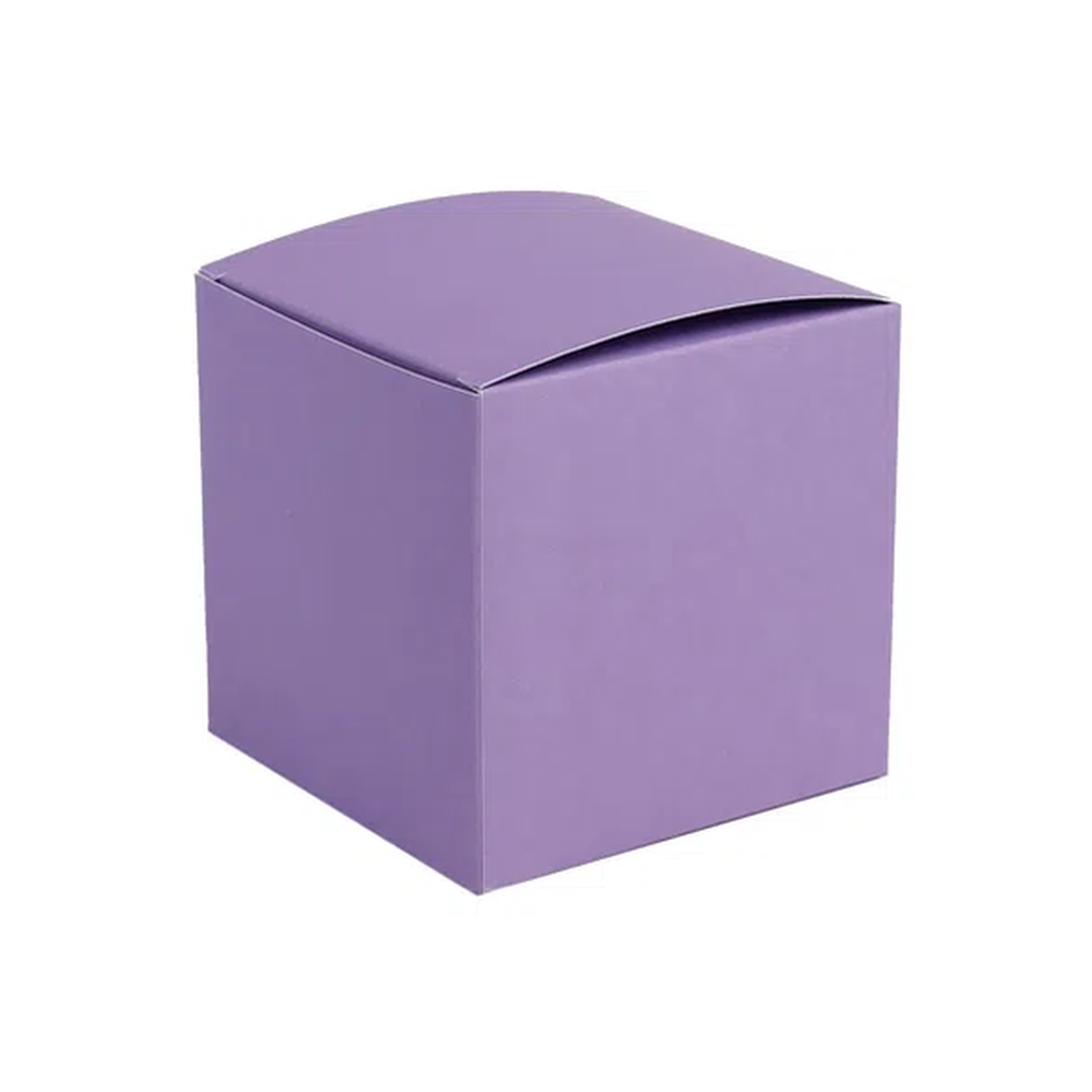 Lavender kraft gift box, 10cm x 10cm x 10cm