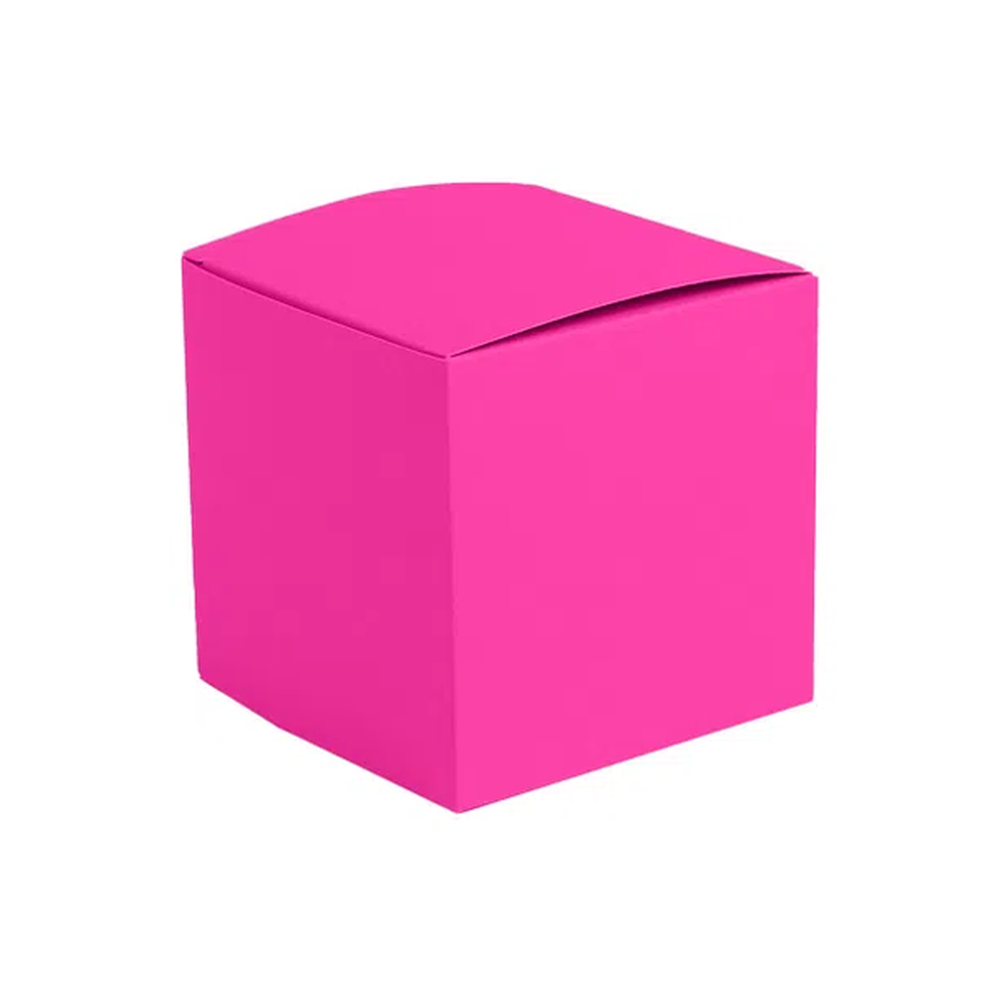 Magenta kraft gift box, 10cm x 10cm x 10cm