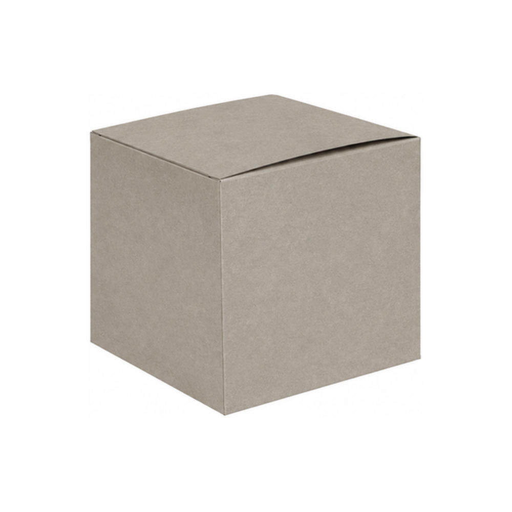 Oatmeal kraft gift box, 10cm x 10cm x 10cm